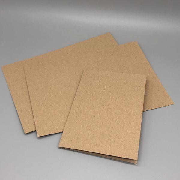 Karton A6 Papier Grußkarten Kraftpapier braun Bogen gefaltet